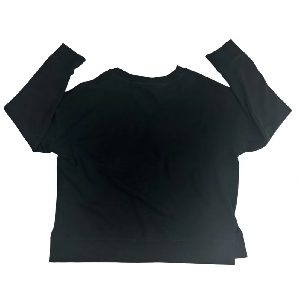 Calvin Klein Crew Neck Sweater. Black & Leopard, women’s size medium - Picture 3 of 4